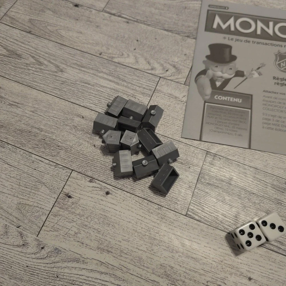 Monopoly NHL Replacement Pieces Money Title‎ Deeds Houses Hotels *NO TOKENS*